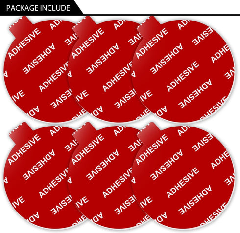 Sticky Adhesive Replacement for Windshield Camera Holder, 6pcs 2.76"(70mm) VHB Circle Double-Sided Adhesive Tapes for Dashboard Suction Cup Mount,...