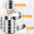 English Muffin Rings 6 Set, Non Stick Crumpet Rings Stainless Steel Cooking Rings Double Rolled 3 Inch Round Pastry Mold Crumpet Tart Rings for Ba...