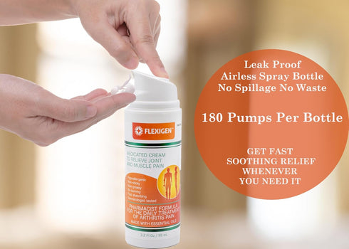 Pain Relieving Lotion- 3.2 oz Spray Pump- Frankincense Arthritis Therapy Cream for Joint and Muscle Rub. Not Greasy, FSA/HSA Eligible...