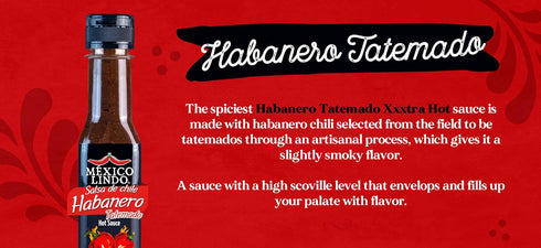 Mexico Lindo Habanero Hot Sauce Xxxtra Hot | 83,200 Scoville Level | Mix of Habanero, Tatemados & Spices | Perfect for Quesadillas, Soups & Nachos...