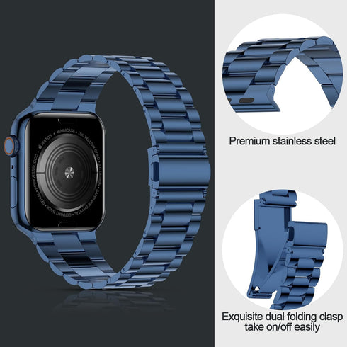 iiteeology Lightweight Stainless Steel Band Designed for Apple Watch Ultra 2 & Ultra, Series 1-10, 46mm, 45mm, 44mm, 42mm, Replacement iWatch Band...