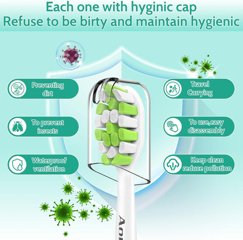 Aoremon Toothbrush Replacement Heads Compatible with Philips Sonicare DiamondClean 2 Series 3 Series ProtectiveClean FlexCare HealthyWhite 4100 51...