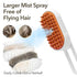 New 3-in-1 Cat Steam Brush With Enhanced Spray, Long Comb Steamy Brush for Shedding, Hair Remover, Cloud Care Water Brush for Long & Short Hair In...