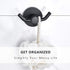 MARMOLUX ACC - 2pack Black Bathroom Hooks for Towels | Modern Black Hooks, Double Robe & Towel Hooks Ideal as Bathroom Towel Holder, Shower Wall H...