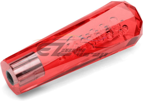 EZAUTOWRAP Shift Knob Stick Crystal Transparent Bubble Red Throw Gear Shifter 15cm...