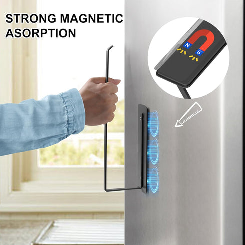 EASTTOWEST Magnetic Paper Towel Holder,Black Towel Bar Rack for Refrigerator BBQ Grills Griddles Toolbox RVs Tailgates,Heavy Duty Strong Magnet Ba...