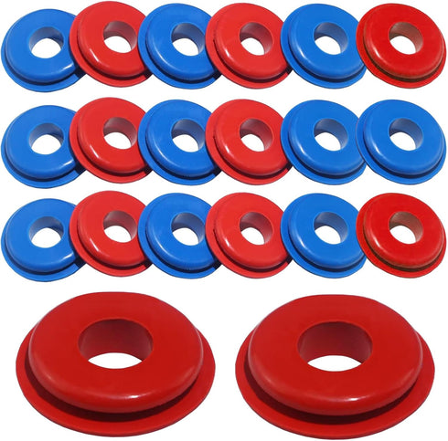 20 PCS Glad Hand Seals, Rubber Truck Glad Hand Seals, Air Hose Glad Hands Grommets Round Gaskets, for Semi Trucks Trailers Brake Air Hose (Red & B...