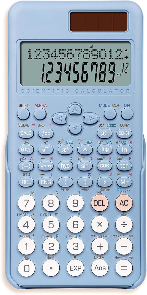 Scientific Calculator for Students, 2-Line Math Calculator with Dust Cover, Middle and High School Supplies for Sudents...