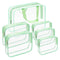 APREUTY Clear Makeup Bags, TSA Approved 6 Pcs Cosmetic Makeup Bags Set Clear PVC with Zipper Handle Portable Travel Luggage Pouch Airport Airline ...