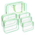 APREUTY Clear Makeup Bags, TSA Approved 6 Pcs Cosmetic Makeup Bags Set Clear PVC with Zipper Handle Portable Travel Luggage Pouch Airport Airline ...
