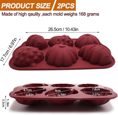 2PCS Fall Silicone Molds Large Thanksgiving Chocolate Mold Pumpkin Soap Mold Autumn Maple Leaf Candy Mold Acorn Shape Ice Cube Mold for Baking Cak...