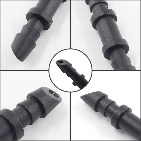 60Pcs 1/4 Inch Drip Irrigation Coupling Fittings Straight Coupling Barbed Connector for 4/7mm Tube Drip Irrigation Watering System...