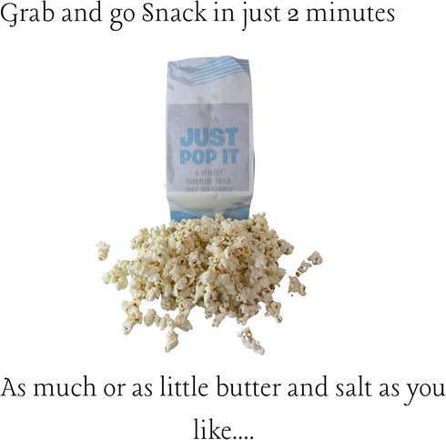 Disposable Microwave Popcorn Bags and Clip. Easy, healthy snack makers. Simply add Kernels. Easy, Healthy Snacks, in 2 minutes. 30 PACK...