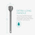 Navaris Long Handle Titanium Spork - 8.4" (21.5cm) Long Metal Utensil for Backpacking and Camping - Extra Strong and Lightweight - Includes Carry ...