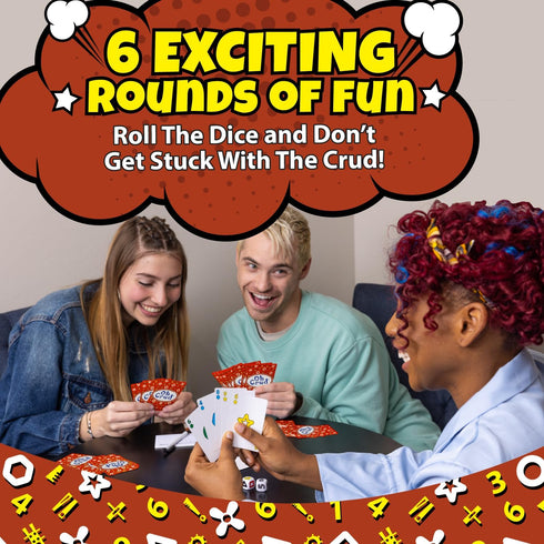 Oh Crud Card and Dice Game, Family Game for 2-6 Players, Adults, Teens, Kids, Easy-to-Learn, Strategy, Great for Friends and Families - Ghetti Gam...