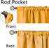 BGment Rod Pocket and Back Tab Blackout Curtains for Bedroom - Thermal Insulated Room Darkening Curtains for Living Room, 2 Window Curtain Panels ...