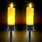 Solar Powered LED Flameless Candles Lights, Built-in 600MA Battery Runs up to 16H, Electric Fake Pathway Candle Lights with IP65 High Rating Water...