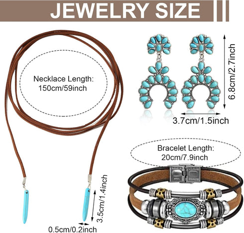 MJartoria Native American Bohemian Feather Charm Handmade PU Leather Choker Necklace Turquoise Necklace...