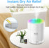 Besky Rechargeable Small Humidifier, Mini Portable Cool Mist Humidifier 2 Modes with 7 Color Light Desktop Humidifier for Baby Bedroom, Office, Nu...