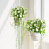 6Pcs Artificial UV Resistant Flowers Outdoor Fake Plants Flowers Star Jasmine White Greenery Plastic Flowers Farmhouse Plants Shrubs for Hanging P...