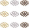 PH PandaHall 150 pcs 3 Colors Tibetan Style Iron Oval Filigree Charm Pendant Link Connectors for Earring Necklace Jewelry DIY Craft Making, Mixed ...