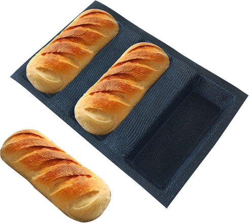 Mesh Silicone Bread Forms Square Shape Bread Molds Non Stick Bakery Tray Silicone Coated Fiber Glass Loaf Crusty Bread Bakeware For Small Toaster ...