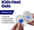 Kids Heel Cups & Heel Inserts for Sever's Disease and Heel Pain Relief | Gel Heel Cushions for Plantar Fasciitis & Achilles Tendonitis, Heel Spurs...