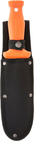 Zenport K246 Deluxe ZenBori Soil Knife with Sheath, 6-Inch Stainless Steel Serrated Blade and Depth Measurement Markings, Orange Handle...