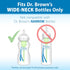 Dr. Brown's Natural Flow Level 3 Wide-Neck Baby Bottle Silicone Nipple, Medium-Fast Flow, 6m+. 100% Silicone Bottle Nipple, 6 Count (Pack of 1)...