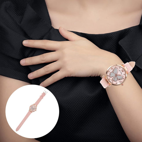 Women Wrist Watch:Analog Q-uartz Watch Butterflies Dial for Women...
