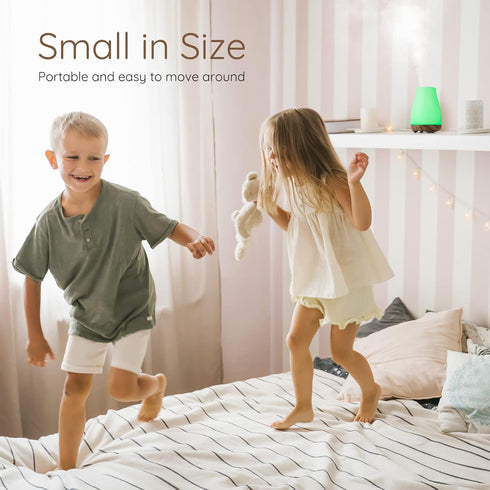 Aromatherapy Essential Oil Diffuser for Room: Air Humidifier Aroma Scent Cool Mist Diffuser Colorful Light Cute Mini Small Waterless Auto Off Ultr...