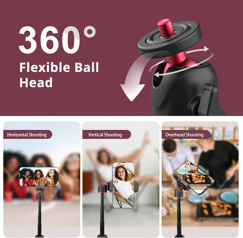 Eicaus Mini Selfie Stick Tripod for iPhone, Small Camera Tripod with Remote and Adapters for Gopro Hero 10 9 8 7 6 5 DJI Osmo Action AKASO, Portab...