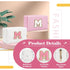 Personalized Makeup Bag Initial A-Z Preppy Patch Bag,Small PU Leather Travel Cosmetic Bag Pouch with Zipper,White Cute Toiletry Bag,Gift Ideal for...