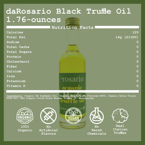 daRosario Organic Black Truffle Flavored Olive Oil - 1.76 fl.oz...