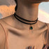 Vintage Layered Suede Choker Necklace Green Teardrop Clavicle Necklace Black Velvet Choker Necklace Cz Emerald Pendant Necklace Collar Jewelry for...