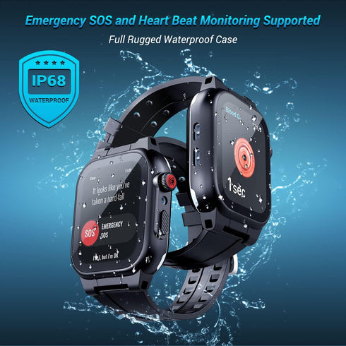 for Apple Watch 41mm Built-in Screen Protector Case, IP68 Waterproof Full Body Rugged Case with Band for iWatch 8/7/6/5/4/3/2/SE/SE2 41mm...