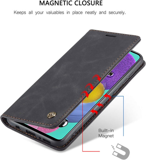 Samsung Galaxy A51 4G Wallet Case,Magnetic Stand Flip Protective Cover Book Style Leather Flip Cover Durable Shockproof Protective Case for Galaxy...