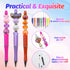 150 Pieces DIY Beadable Pens Kit - 50 plastic Beadable Pens Bulk, Refills & pen bags Included - Beaded Pens Black Ink Ballpoint Cute Pens for Stud...