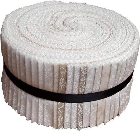 Best of Tone on Tone Neutral Blenders Jelly Roll 40 Precut 2.5-inch Quilting Fabric Strips...