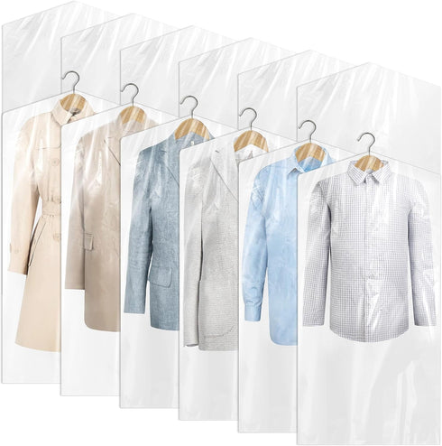 50 Pack Plastic Dry Cleaning Bags, 60x120 cm Dry Cleaner Bags Plastic Clear, Dust-proof Plastic Garment Bags for Dry Cleaner, Home Storage, Travel...