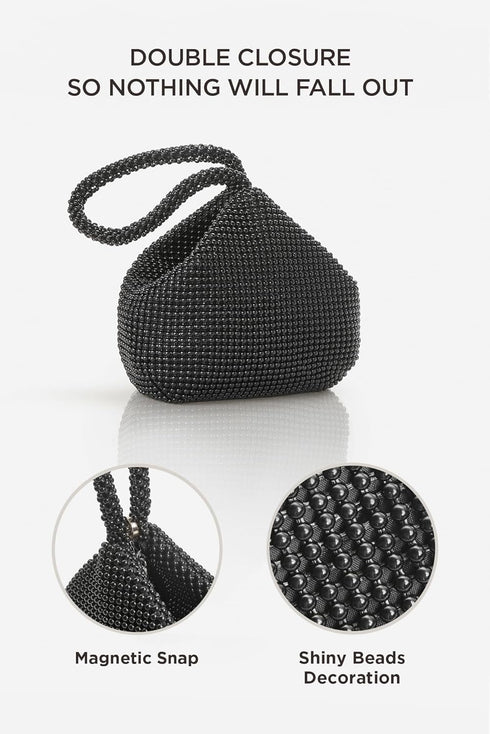 BABEYOND Women's Beaded Clutch Evening Bags Vintage Elegant Triangle Purse for 1920s Party Prom Wedding...