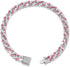 14inch Glitter Dog Chain Collar Pink Silver Diamond Dog Collars Cuban Dog Chains Necklace Puppy Pet Metal Link Chain with Buckle Christmas Pet Jew...