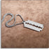 Punk Stainless Steel Razor Blade Pendant Necklace...