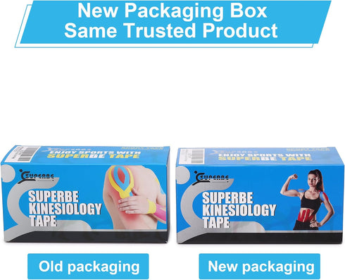 Precut Kinesiology Tape (3 Rolls pack), Elastic Sports Tape for Pain Relief, Muscle Support, Recovery and Physio Therapy, Breathable, Waterproof (...