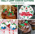 KALAIEN 3pcs Holly Leaf Plunger Cutter Fondant Baking Tools Cake Cookie Sugarcraft Decorating Mould...
