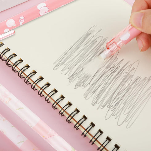 Cute Mechanical Pencil Set Include 4 Pcs 0.5mm Kawaii Mechanical and 100 Pcs Replacement Pencil Refills, Kawaii Stationary Cute School Supplies Pe...