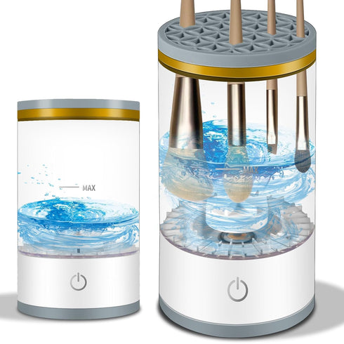 Makeup Brush Cleaner - Portable Electric Cleaner for Small to Medium Brushes, Fast and Efficient Cleaning, Ideal for Makeup Enthusiasts (white)...