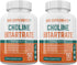 2 Bottles Choline Bitartrate 900mg Per Serving 180 Total Capsules KRK Supplements...