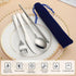 Kyraton Portable Flatware, Reusable Camping Flatware, Bento Box Flatware, Silverware For School/Work/Office/Outdoor, Dishwasher Safe, Set of 4 Pie...