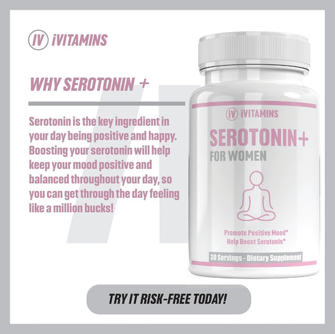 Serotonin Supplements for Women - Supports Healthy Serotonin Levels, Improves Mood, & More - Serotonin Supplement - Mood Support Supplement - Mood...